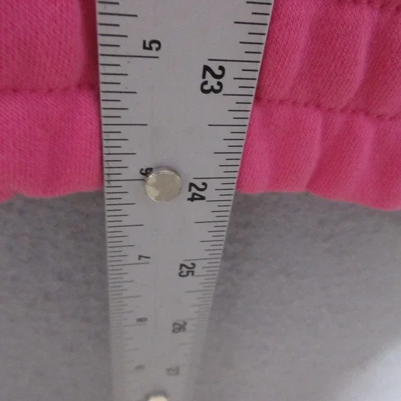 Nike Air Fleece Hoodie Women XL Pink Black Full Zip Dolman Sleeve Jewel Zipper - Picture 9 of 10